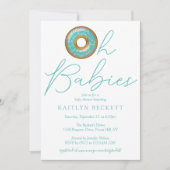 Invitation Oh Babies Donut Saupoudrer le Baby shower de jumea (Devant)