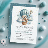 Invitation Oh Baby Adventure commence à chiot dans un ballon