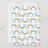 Invitation Oh Baby Baby shower arc-en-ciel (Dos)