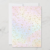 Invitation Oh Baby Baby shower arc-en-ciel (Dos)