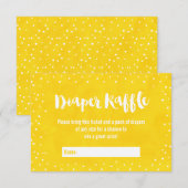 Invitation Oh Baby Baby shower Jaune Déchets Raffle (Devant / Derrière)