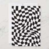 Invitation Oh Baby! Black Checkered Modern Baby Shower  (Dos)