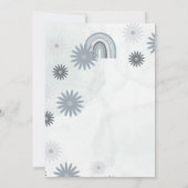 Invitation Oh Baby Blue Boho Baby shower Floral (Dos)