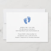 Invitation Oh Baby Blue Custom Photo Baby shower garçon (Dos)