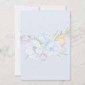 Invitation Oh Baby Blue Floral Baby shower Crystal Frame (Dos)