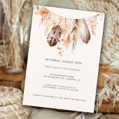 Invitation Oh Baby Boho Baby Plumes de bébé Baby shower Boho