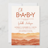 Invitation Oh Baby Boho Baby shower (Devant)