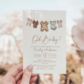 Invitation Oh Baby Boho Baby shower de vêtements