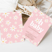 Invitation Oh Baby Boho Daisy Baby shower
