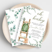 Invitation Oh Baby Boho Eucalyptus Baby shower