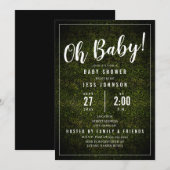 Invitation Oh Baby Boxwood Baby shower de verdure (Devant / Derrière)