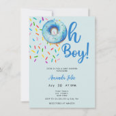 Invitation Oh Baby Boy Donut Baby shower à thème (Devant)