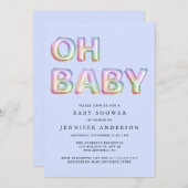 Invitation Oh Baby Boy Douche (Devant / Derrière)