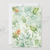 Invitation Oh Baby Boy Forest Animaux Baby shower d'aquarelle (Dos)