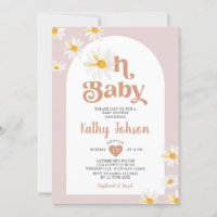 Oh Baby Daisy Flowers Arch Boho Baby shower