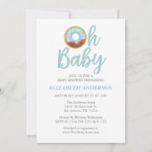 Invitation Oh Baby Donut Boy Baby shower (Devant)