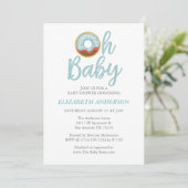 Invitation Oh Baby Donut Boy Baby shower (Debout devant)
