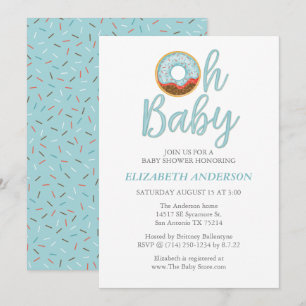 Invitation Oh Baby Donut Boy Baby shower