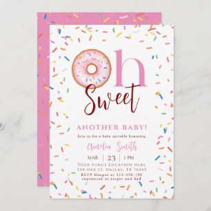 Invitation Oh Baby Donut Sprinkle Girl Baby shower