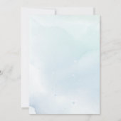 Invitation Oh Baby Elephant Baby shower bleu (Dos)