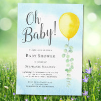Oh Baby Eucalyptus Baby shower de ballon jaune