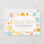 Invitation Oh Baby Fun Pois Baby shower Merci (Devant)