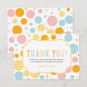 Invitation Oh Baby Fun Pois Baby shower Merci