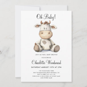 Invitation Oh Baby Genre Neutre Baby shower Boho