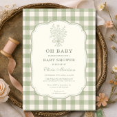 Invitation Oh Baby Gingham Baby Shower