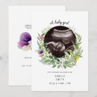 Oh Baby Girl Ultrasound Floral Douche