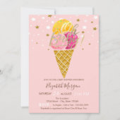Invitation Oh Baby Glaces Crèmes Etoiles Baby shower (Devant)