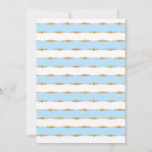 Invitation Oh Baby Gold & Blue Balloons Baby shower Invitatia (Dos)