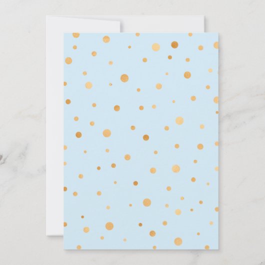 Invitation Oh Baby Gold Foil Baby shower de ballon (Dos)