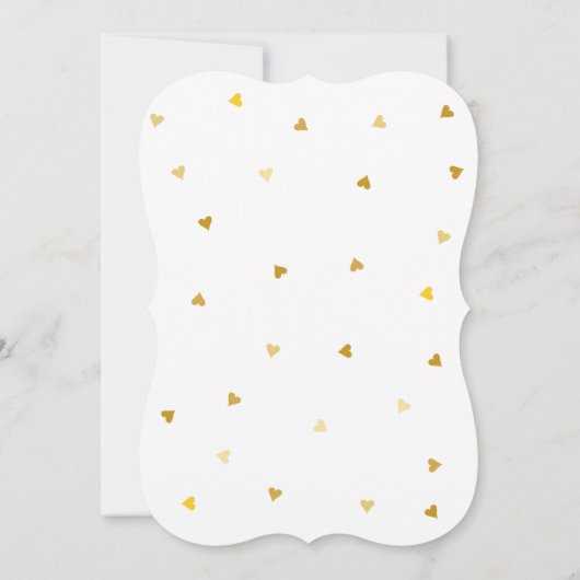 Invitation Oh Baby Gold Love Baby shower de coeur / Sprinkel (Dos)