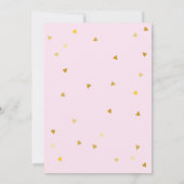 Invitation Oh Baby Gold Love Heart Baby Shower / Sprinkle (Dos)