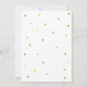 Invitation Oh Baby Gold Love Hearts Baby shower / Sprinkel (Dos)