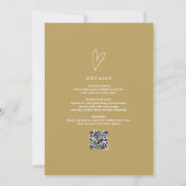 Invitation Oh Baby Gold Script tout en un Baby shower (Dos)