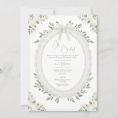 Invitation Oh Baby Hydrangea Vintage Baby Shower (Devant)