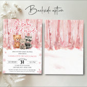 Invitation Oh Baby its cold outside Pink Baby Shower