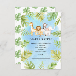 Invitation Oh Baby Jungle Baby shower Déchets Raffle