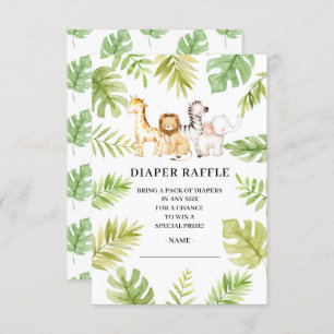 Invitation Oh Baby Jungle Baby shower Déchets Raffle Invitati
