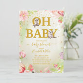 Invitation Oh Baby Kitten Baby shower de chat (Debout devant)