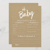 Invitation Oh Baby Kraft - Prédictions et conseils (Devant / Derrière)