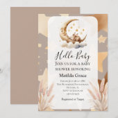 Invitation Oh Baby Lapin Demi-Lune (Devant / Derrière)