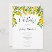 Invitation Oh Baby Lemon Blossom Baby shower de verdure (Devant)