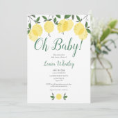 Invitation Oh Baby Lemons Baby shower (Debout devant)