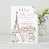 Invitation Oh Baby Paris Baby shower (Debout devant)