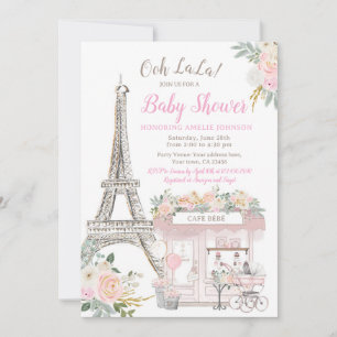 Invitation Oh Baby Paris Baby shower