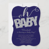 Invitation Oh Baby Parties scintillant moderne garçons Baby s (Devant)