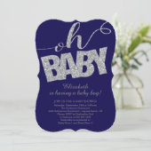 Invitation Oh Baby Parties scintillant moderne garçons Baby s (Debout devant)